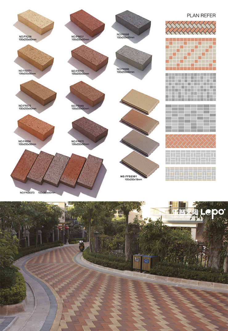 LOPO’s Clay Face Bricks are available in various colors, sizes, and textures, including natural red, brown, and glazed finishes.