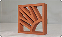 Terracotta Block - Perforated terracotta blocks for functional and decorative partitions.