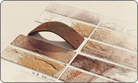 Flexible Clay Tile - Highly flexible tiles for curved surfaces and complex designs.